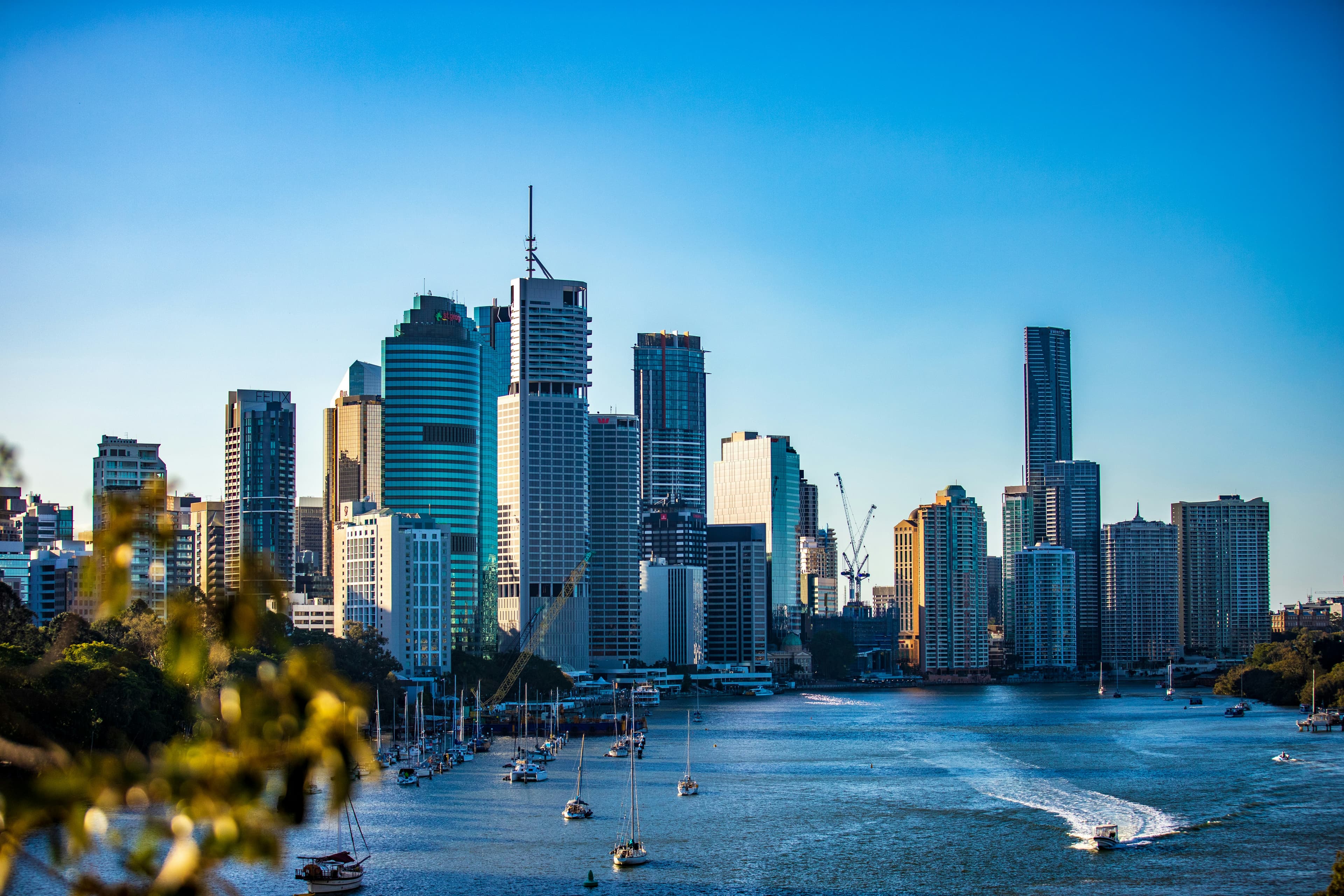 Brisbane CBD and Story Bridge across the Brisbane River